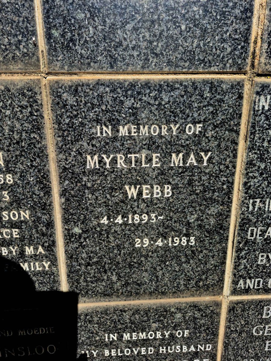 WEBB Myrtle May 1893-1983