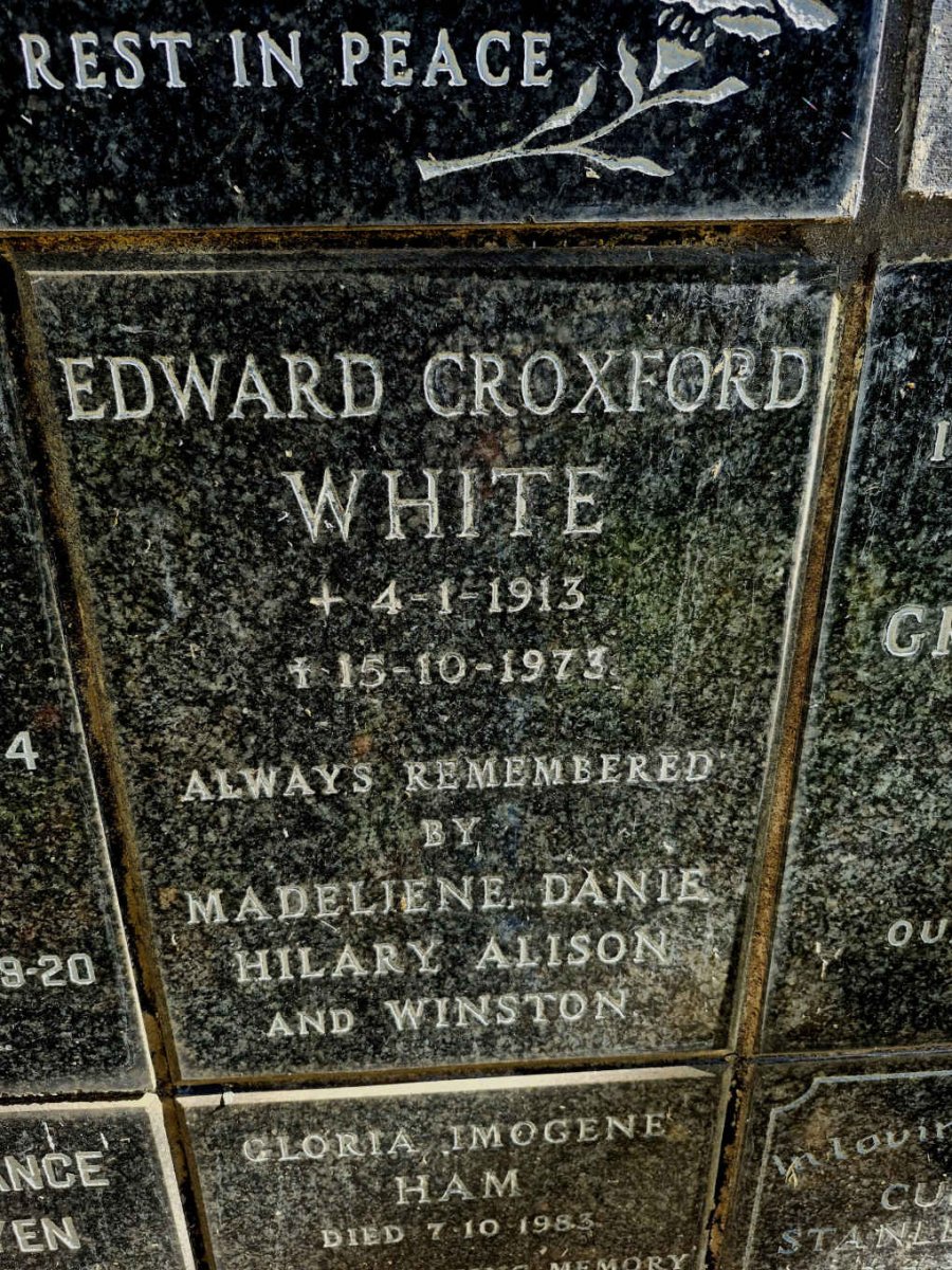 WHITE Edward Croxford 1913-1973