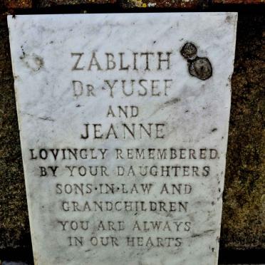 ZABLITH Yusef & Jeanne