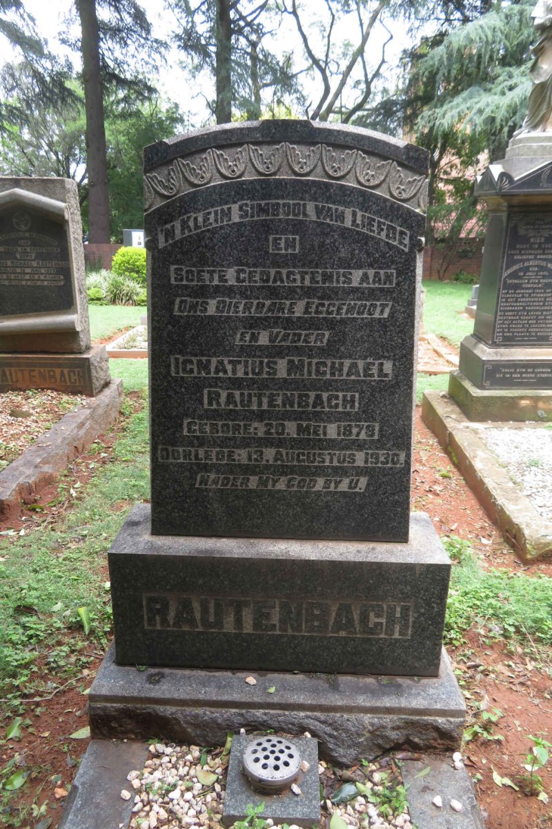 RAUTENBACH Ignatius Michael 1878-1930