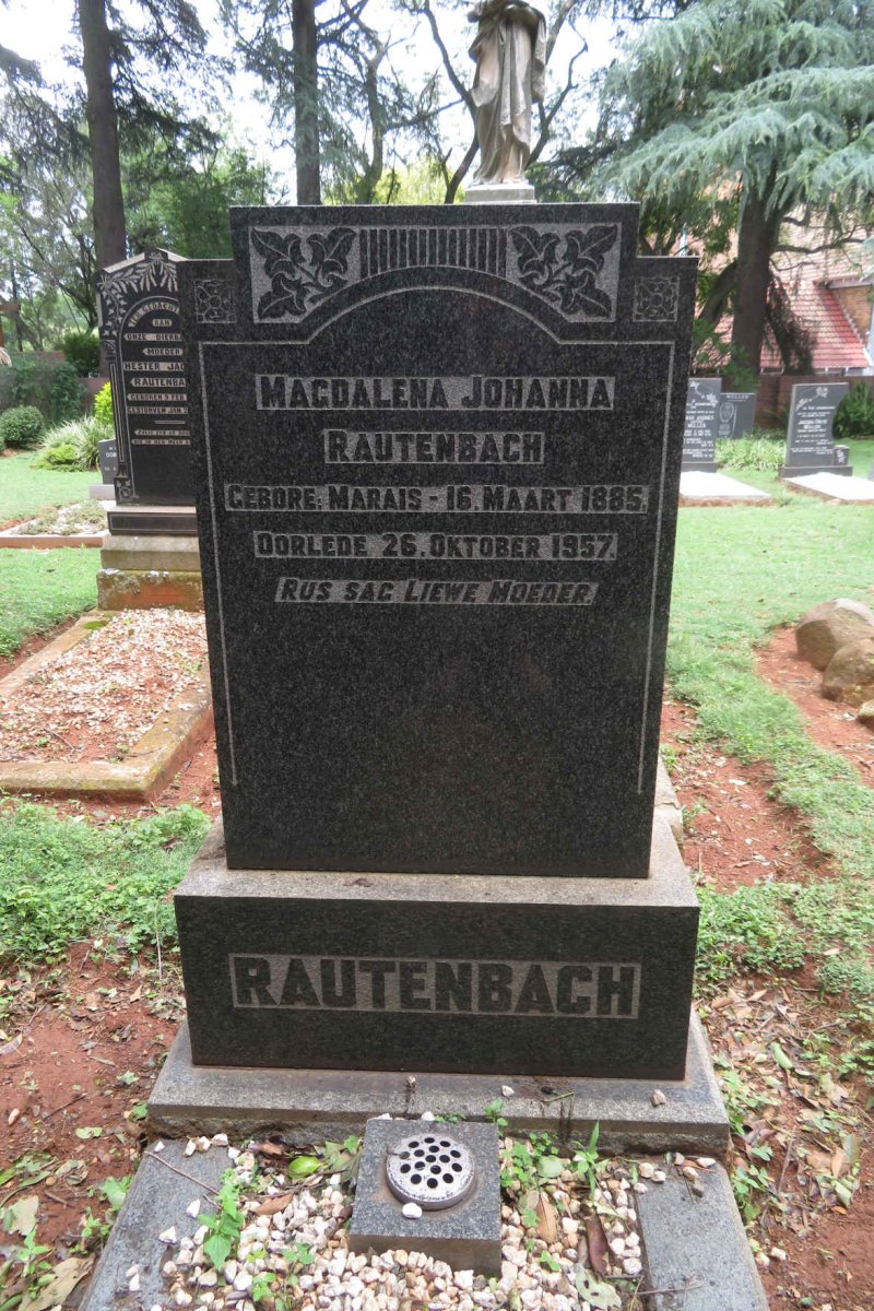 RAUTENBACH Magdalena Johanna nee MARAIS 1885-1957