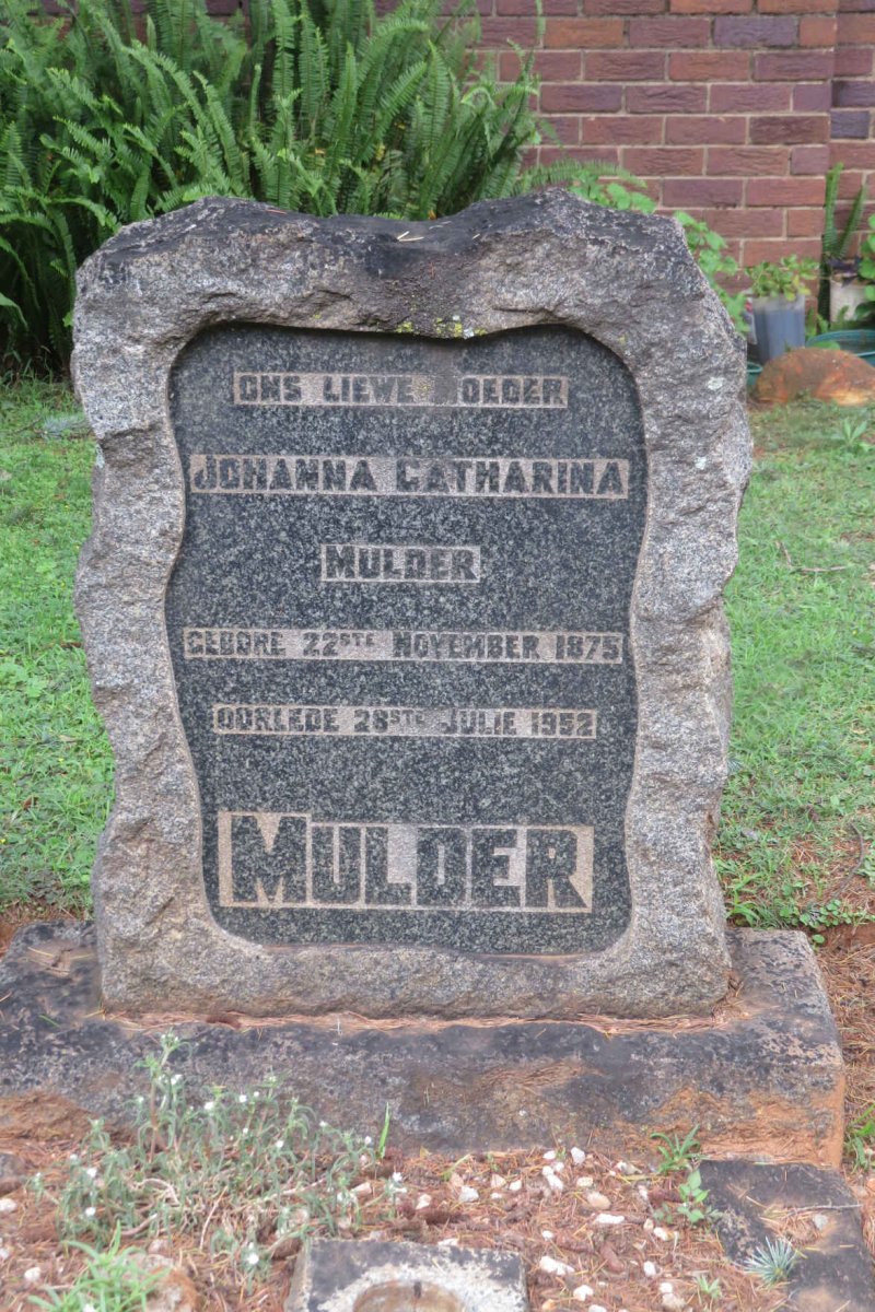 MULDER Johanna Catharina 1875-1952