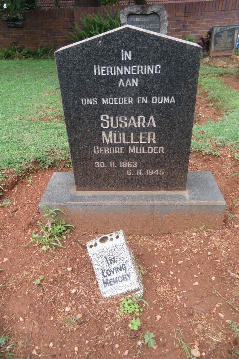 MULLER Susara 1863-1945