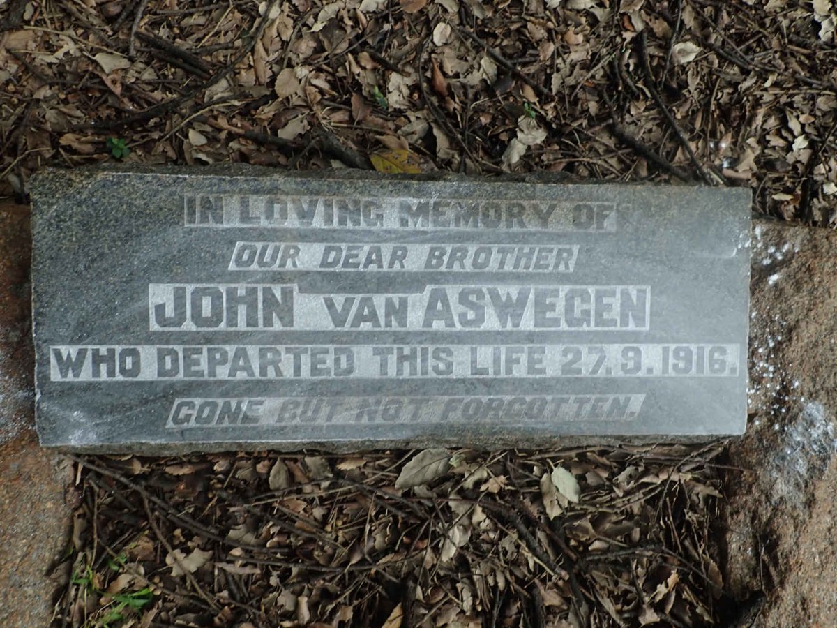 ASWEGEN John, van -1916