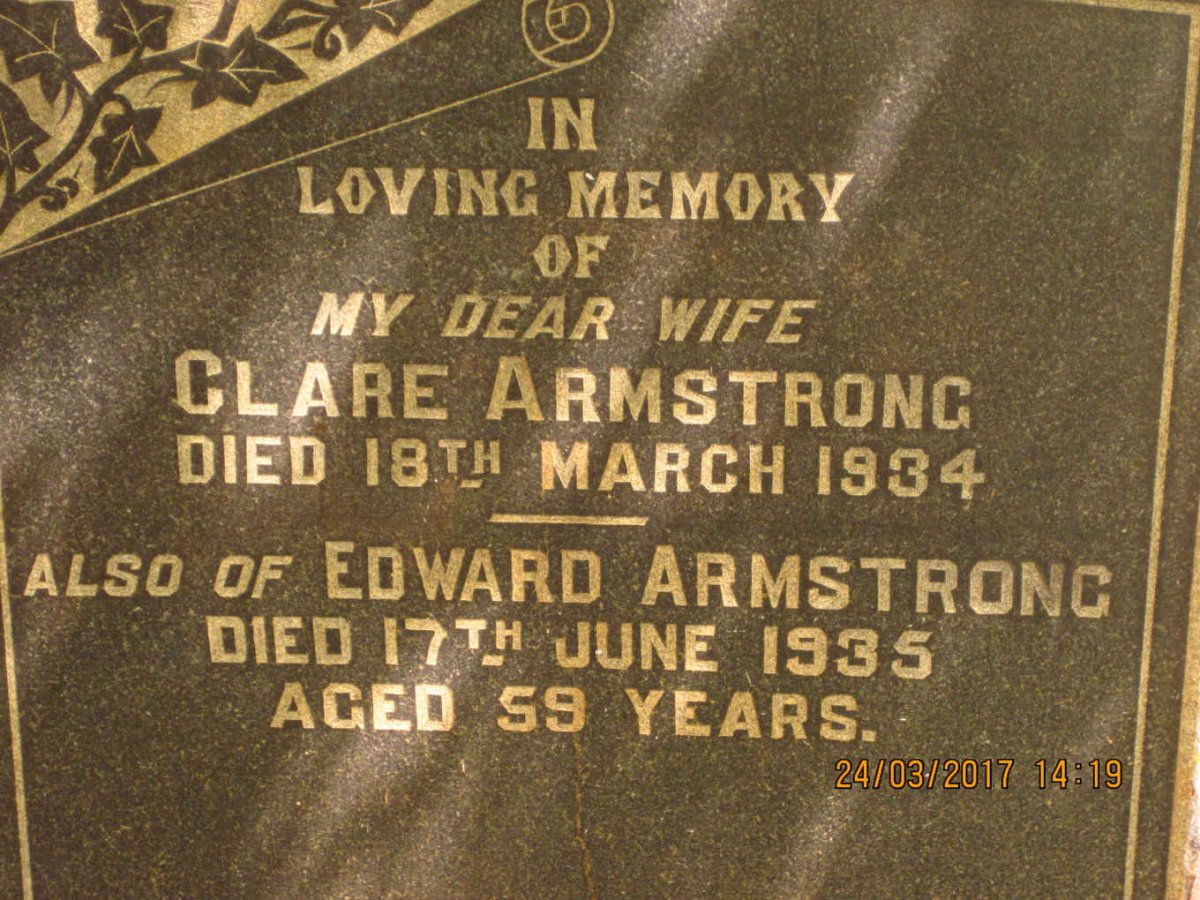 ARMSTRONG Edward -1935 :: ARMSTRONG Clare -1934