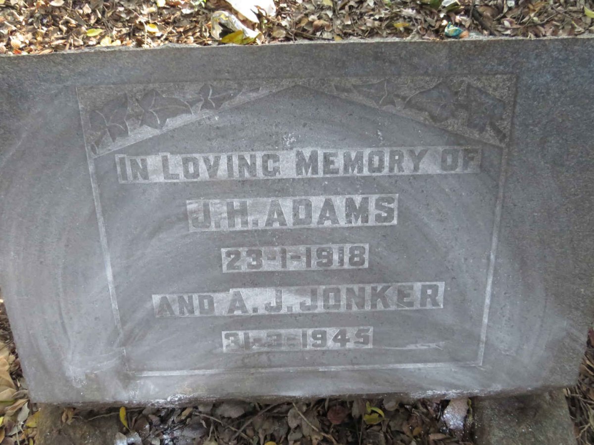 ADAMS J.H. -1918 :: JONKER A.J. -1945