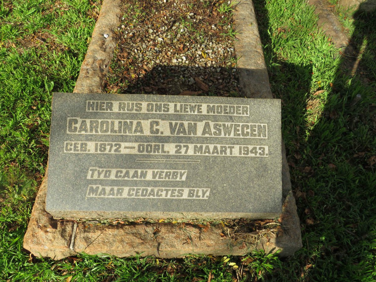 ASWEGEN Carolina C., van 1872-1943