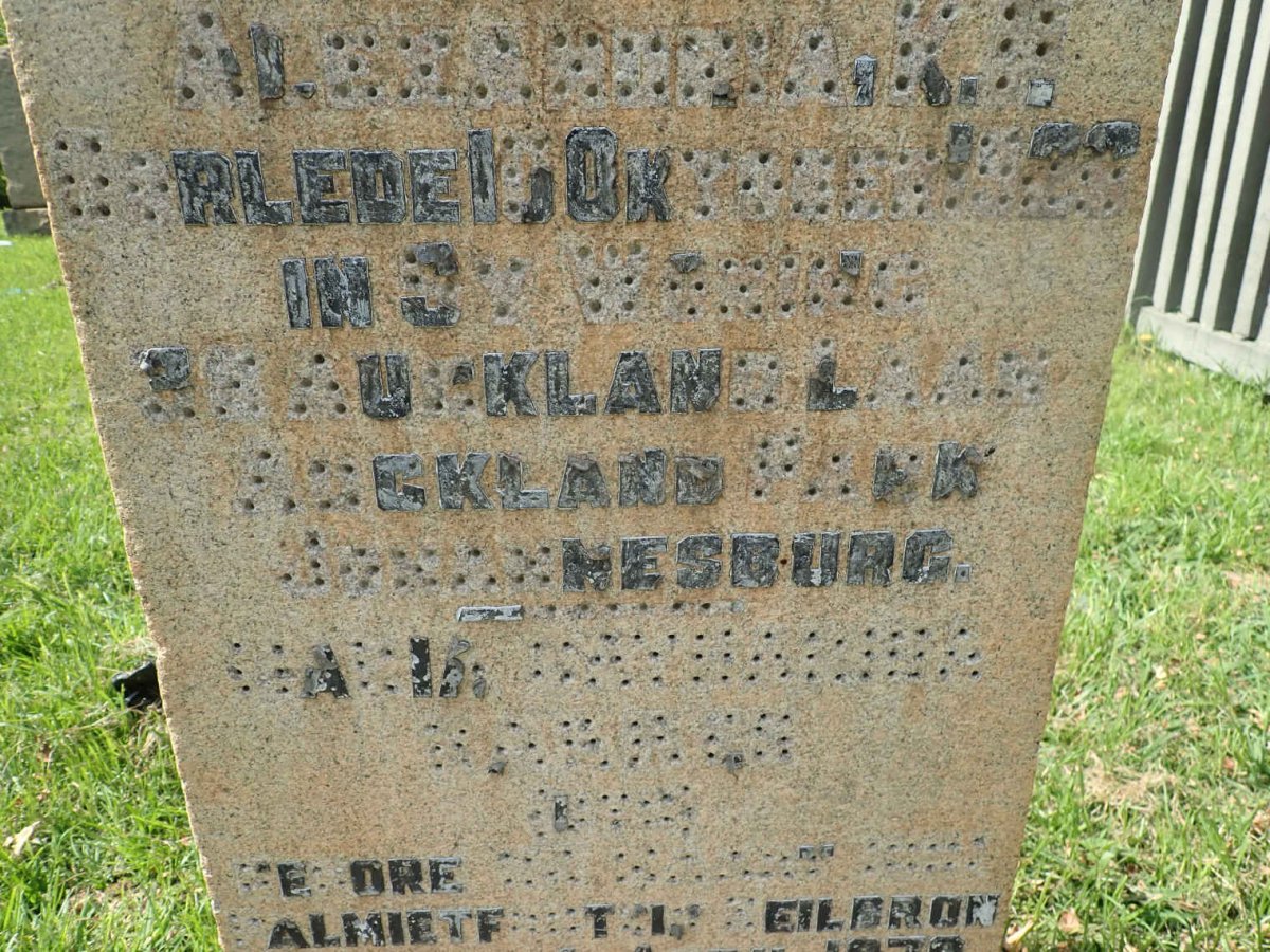 BAKKES Casperus Johannes 1862-1926 &amp; Maria Catharina UYS -1979