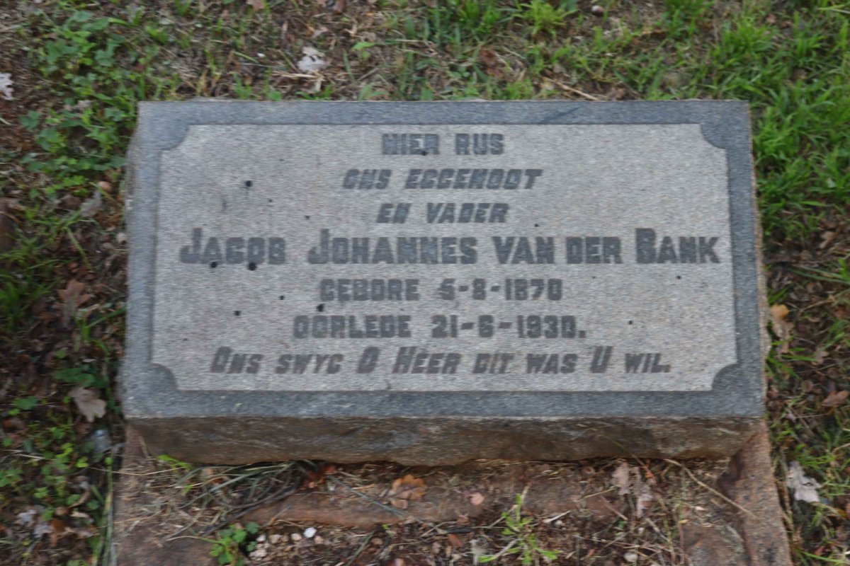 BANK  Jacob Johannes, van der 1870-1930