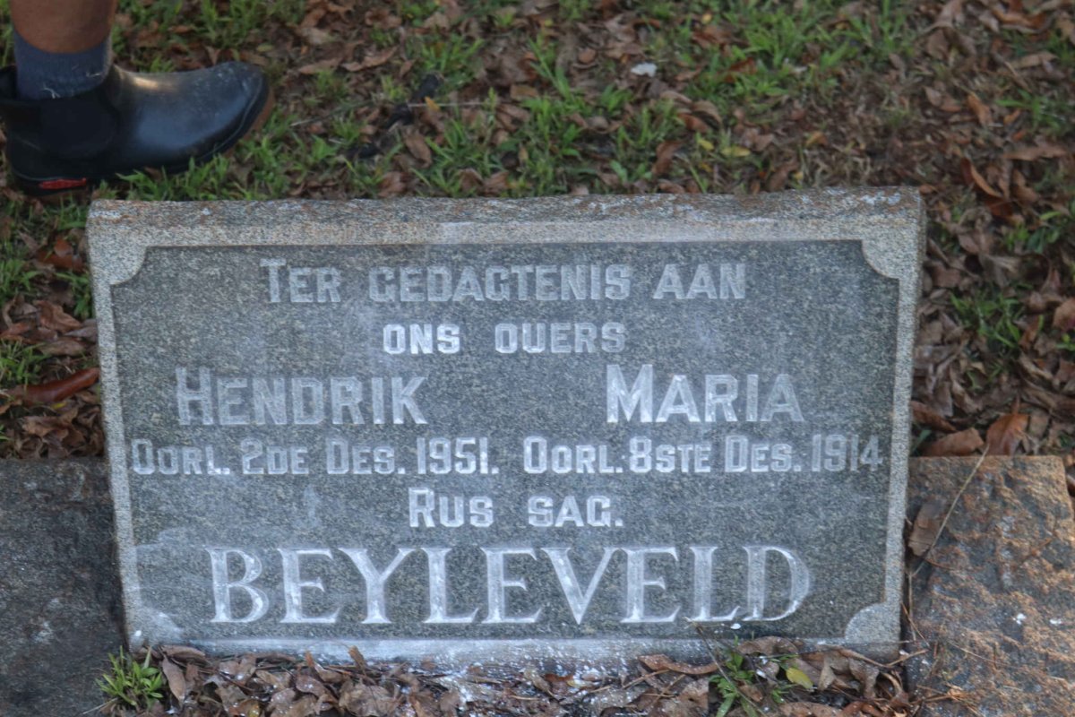 BEYLEVELD Hendrik -1951 &amp; Maria -1914