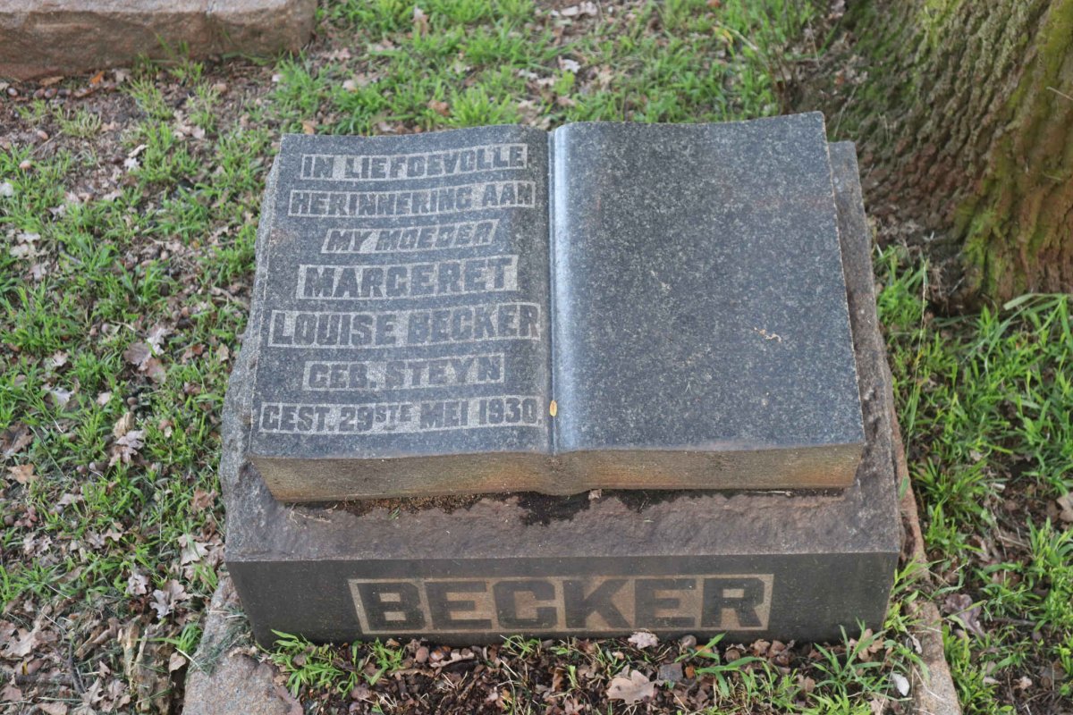 BECKER Margeret Louise nee STEYN -1930