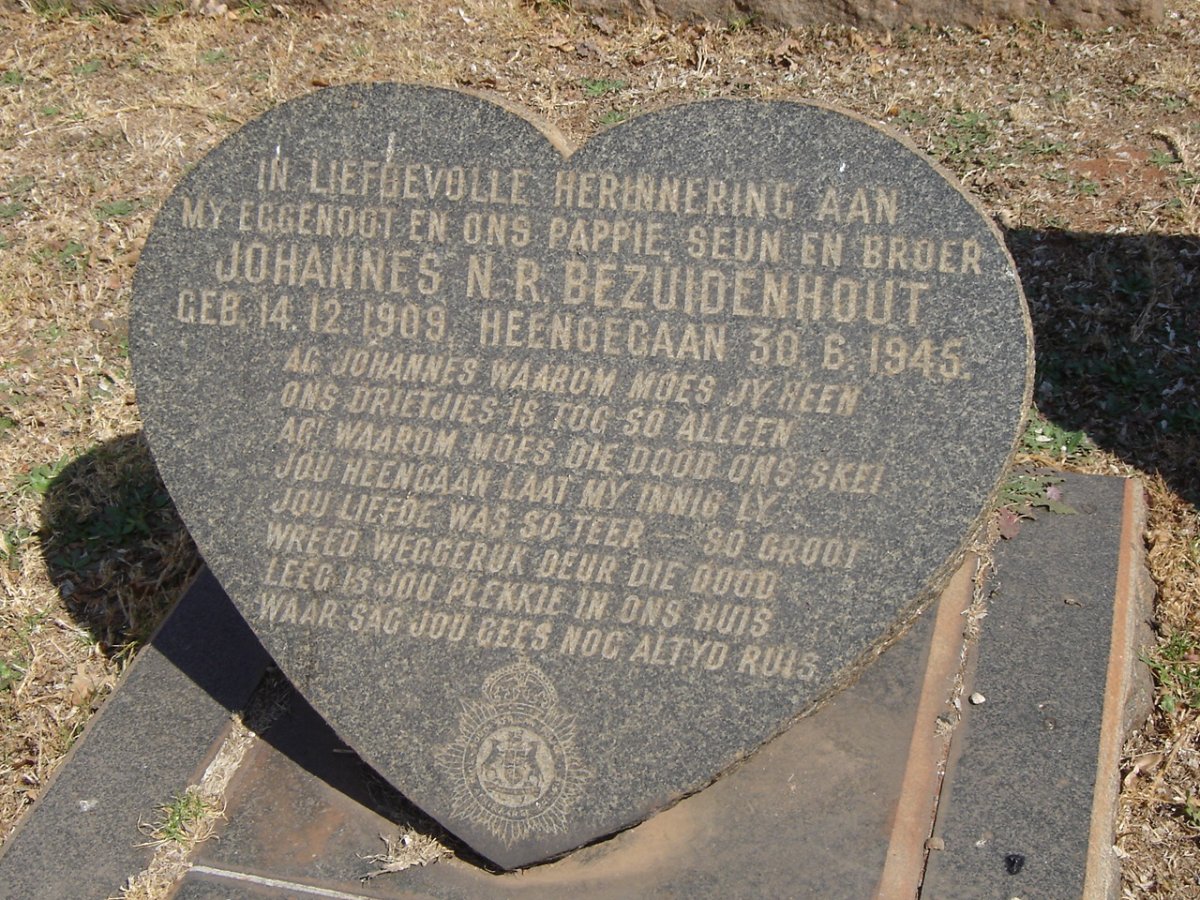 BEZUIDENHOUT Johannes N.R. 1909-1945