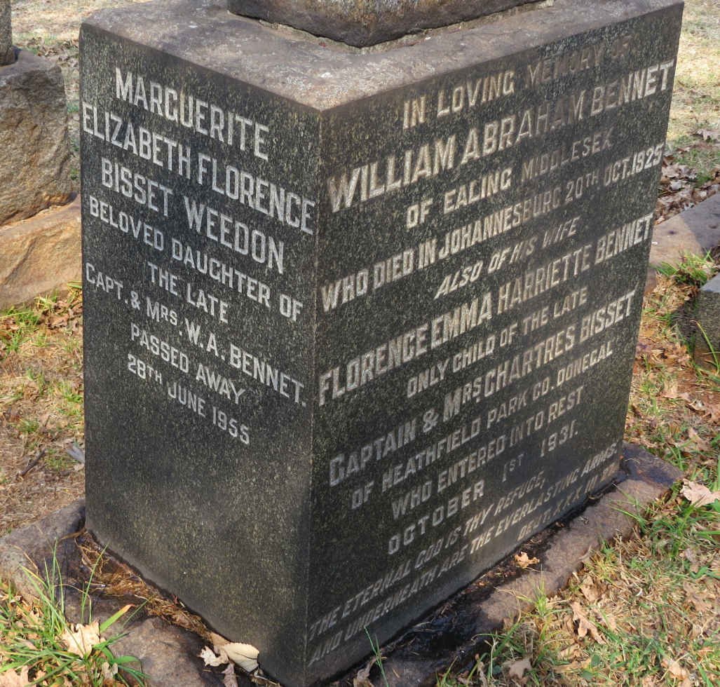 BENNET William Abraham -1925 &amp; Florence Emma Harriette BISSET -1931