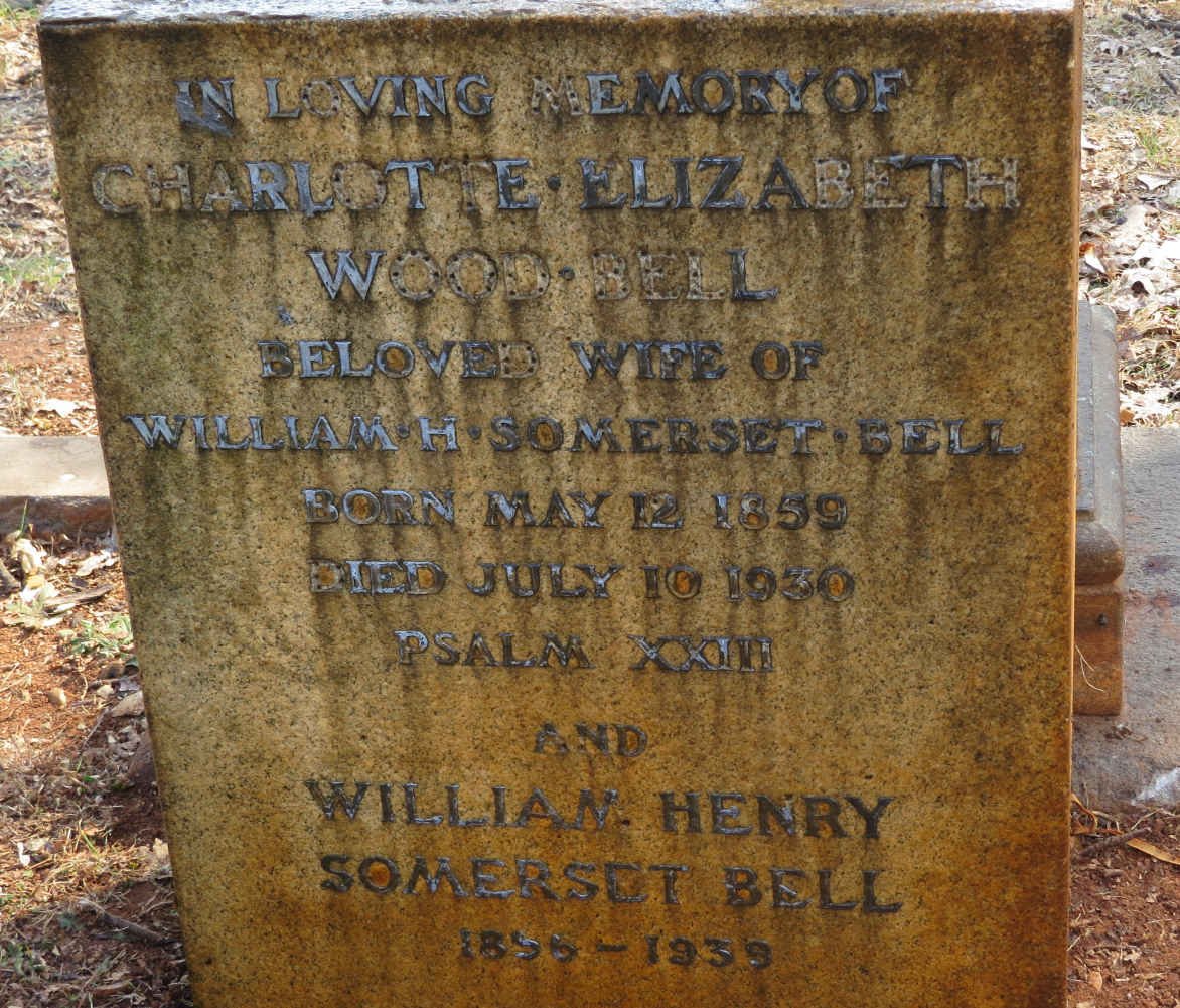BELL William Henry Somerset 1856-1939 &amp; Charlotte Elizabeth WOOD 1859-1930