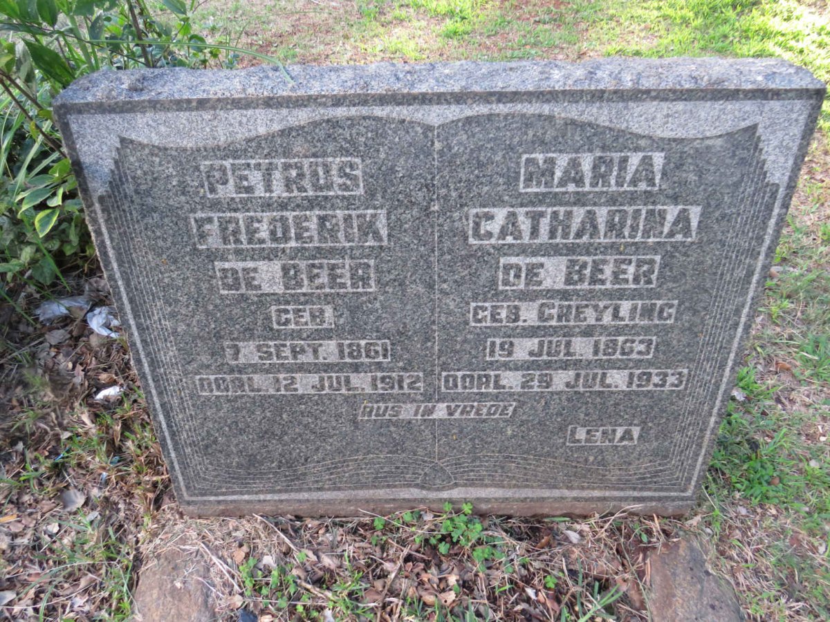 BEER Petrus Frederik, de 1861-1912 &amp; Maria Catharina GREYLING 1863-1933