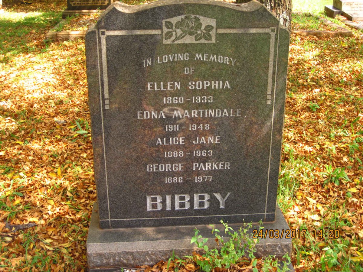 BIBBY Ellen Sophia 1860-1933 :: BIBBY Edna Martindale 1911-1948