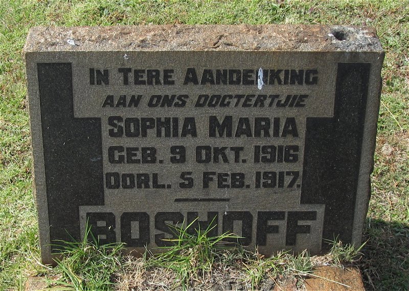 BOSHOFF Sophia Maria 1916-1917
