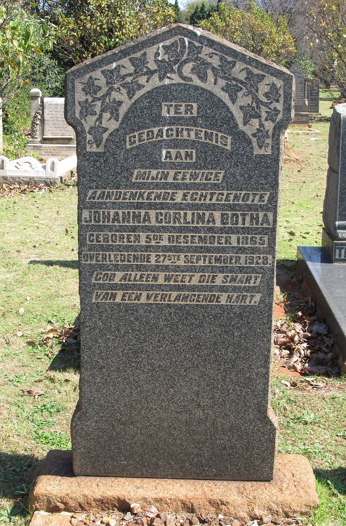 BOTHA Johanna Corlina 1865-1928