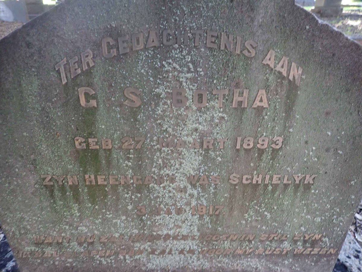 BOTHA G.S. 1893-1917