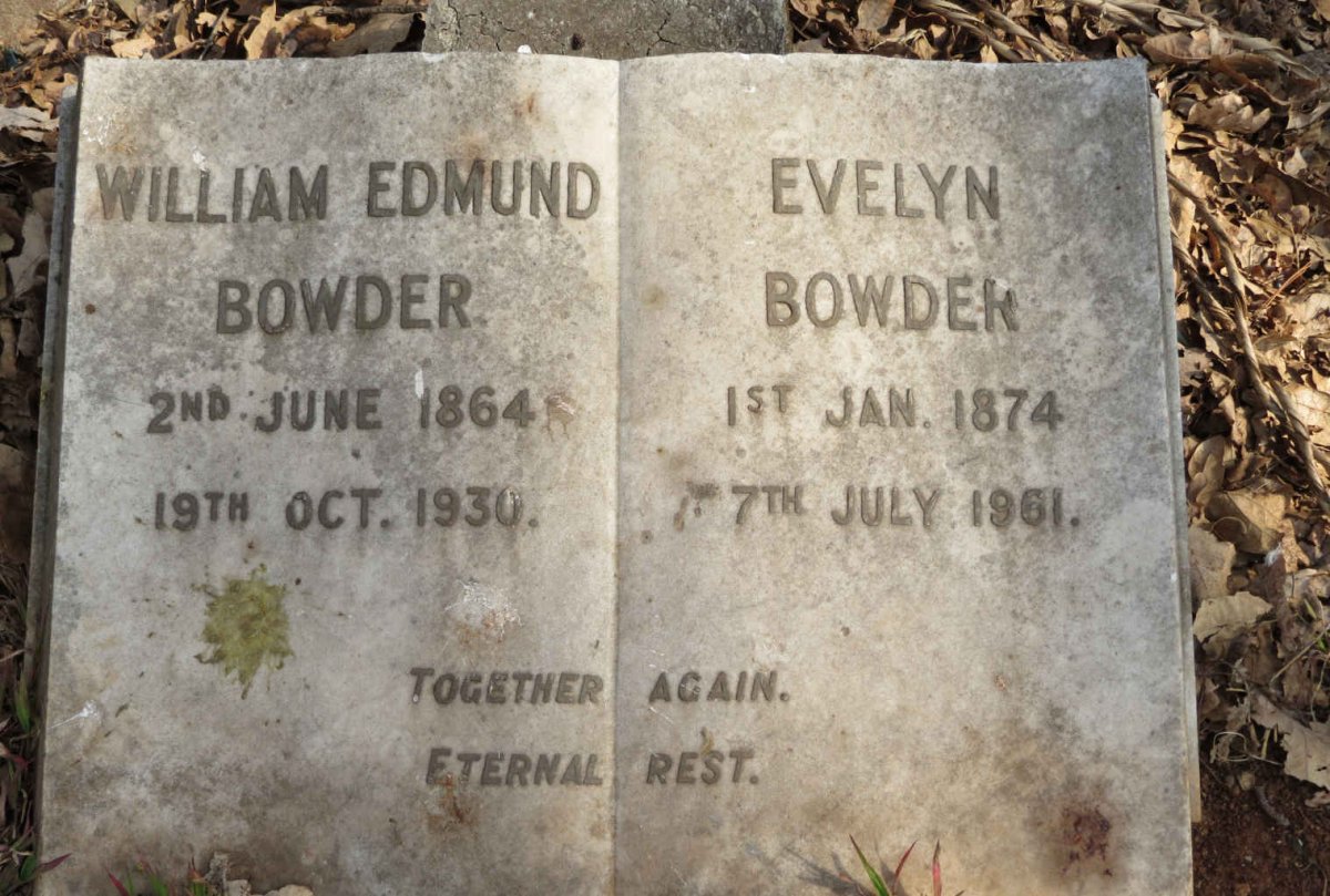 BOWDER William Edmund 1864-1930 &amp; Evelyn 1874-1961