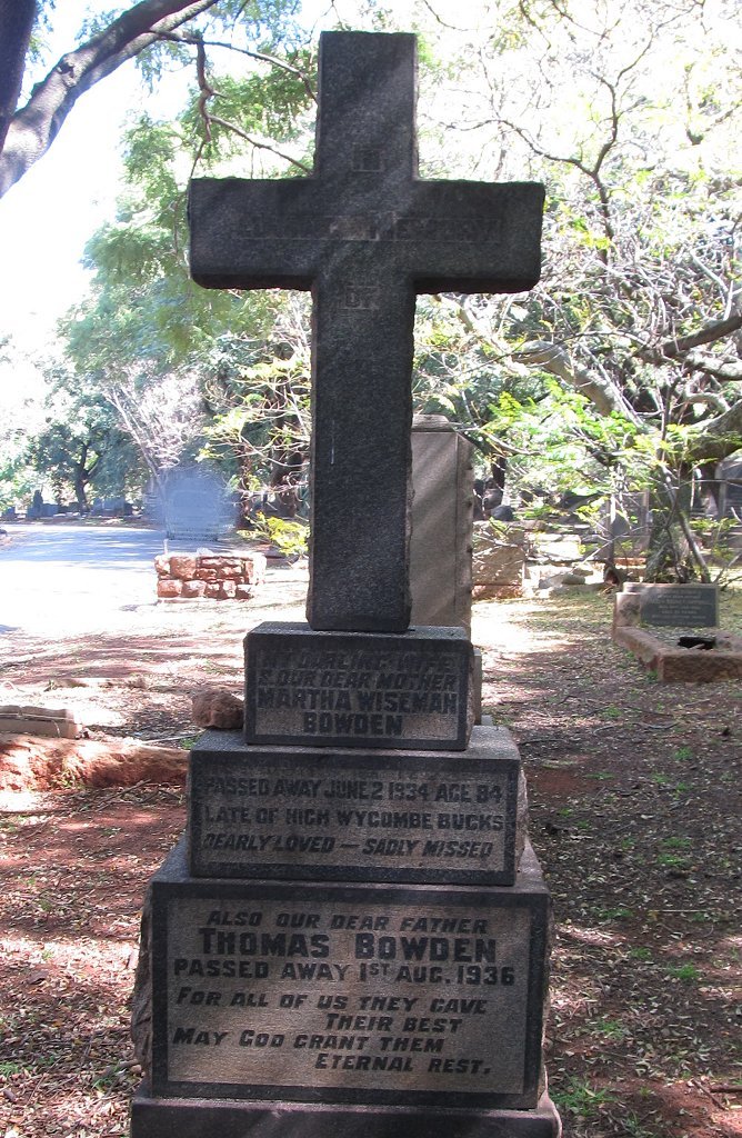 BOWDEN Thomas -1936 &amp; Martha Wiseman -1934