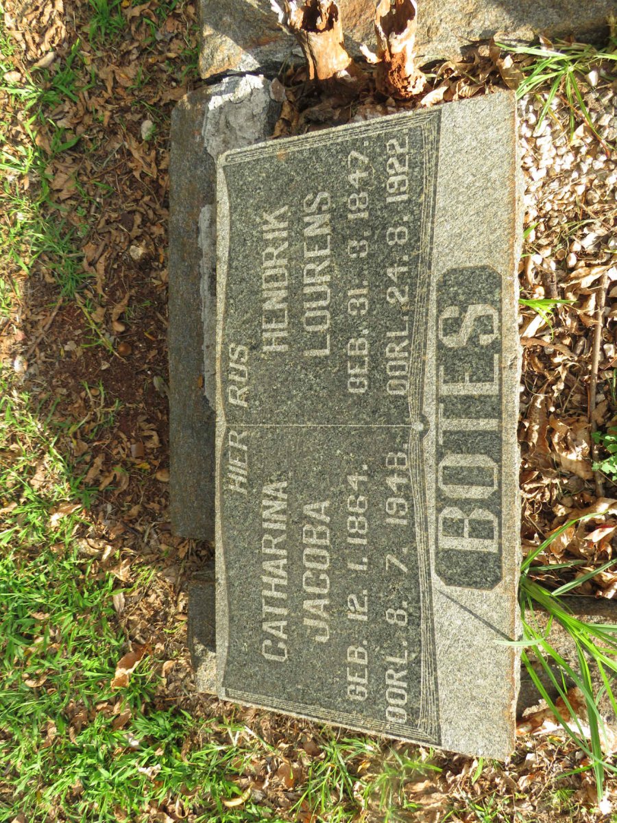 BOTES Hendrik Lourens 1847-1922 &amp; Catharina Jacoba 1864-1948