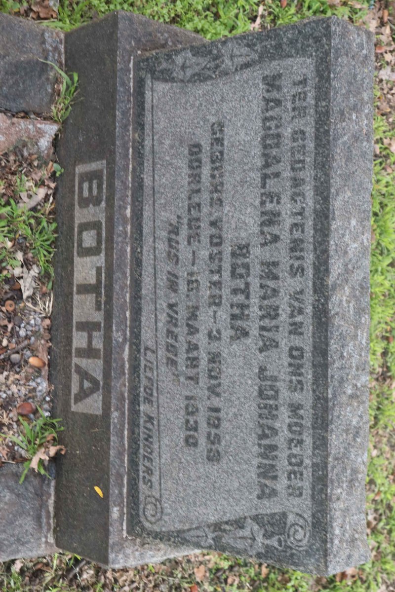 BOTHA Magdelena Maria Johanna nee VOSTER 185?-1930