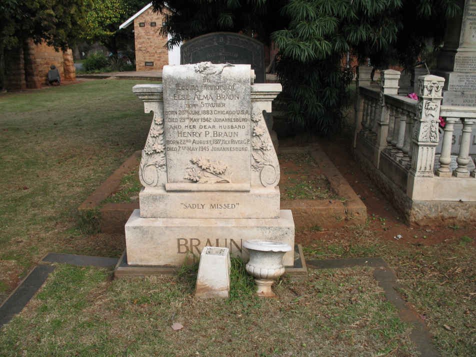 BRAUN Henry P. 1877-1945 &amp; Else Alma STAUBER 1883-1942