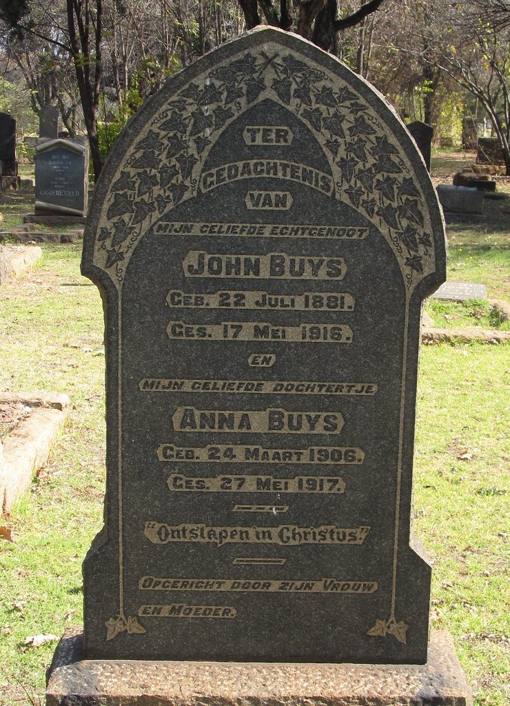 BUYS John 1881-1916 :: BUYS Anna 1906-1917