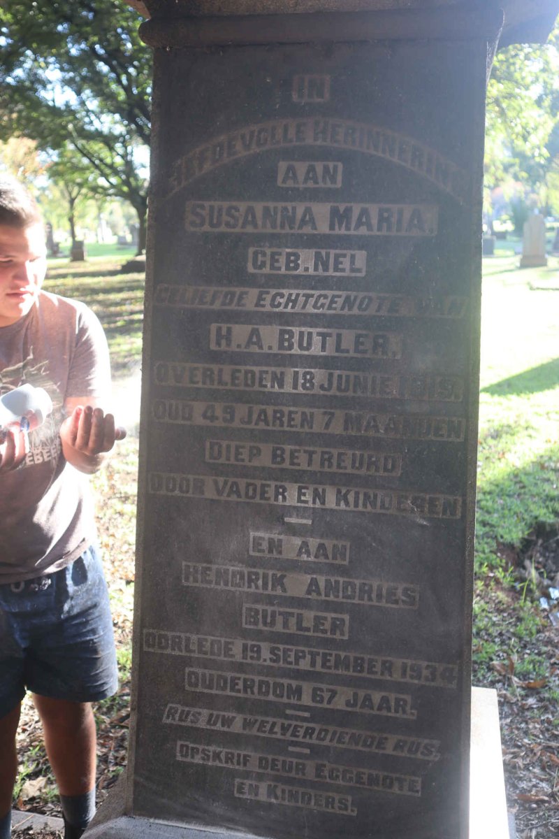 BUTLER Hendrik Andries -1934 &amp; Susanna Maria NEL -1919