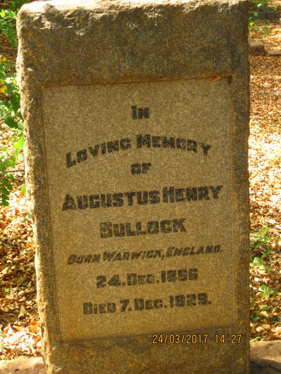 BULLOCK Augustus Henry 1866-1929