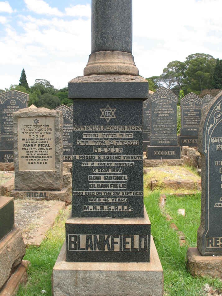 BLANKFIELD Ada Rachel -1930