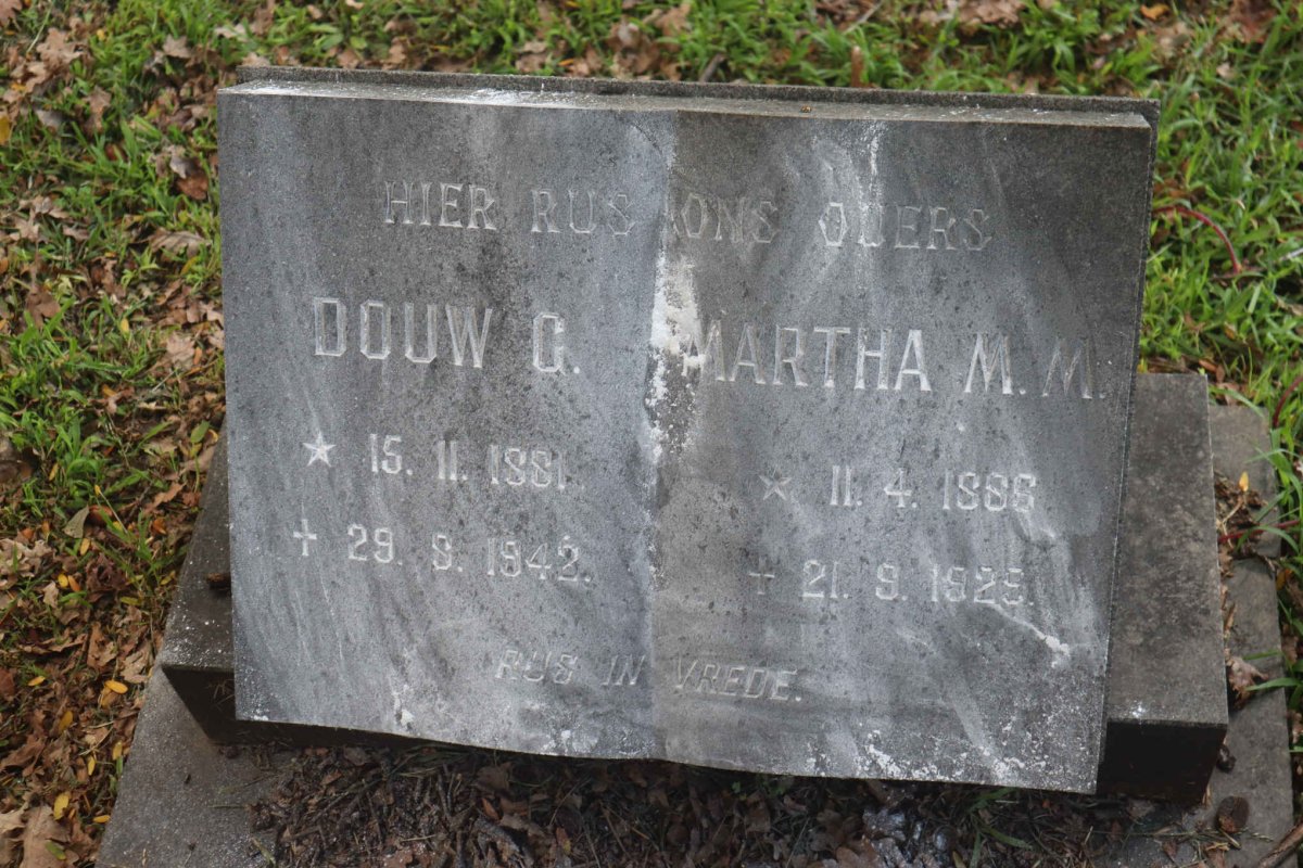 COETZEE Douw G. 1881-1942 &amp; Martha M.M. 1886-1929