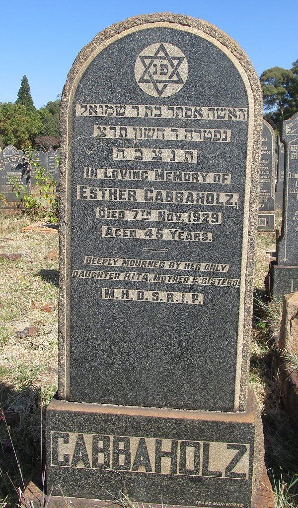 CABBAHOLZ Esther -1929