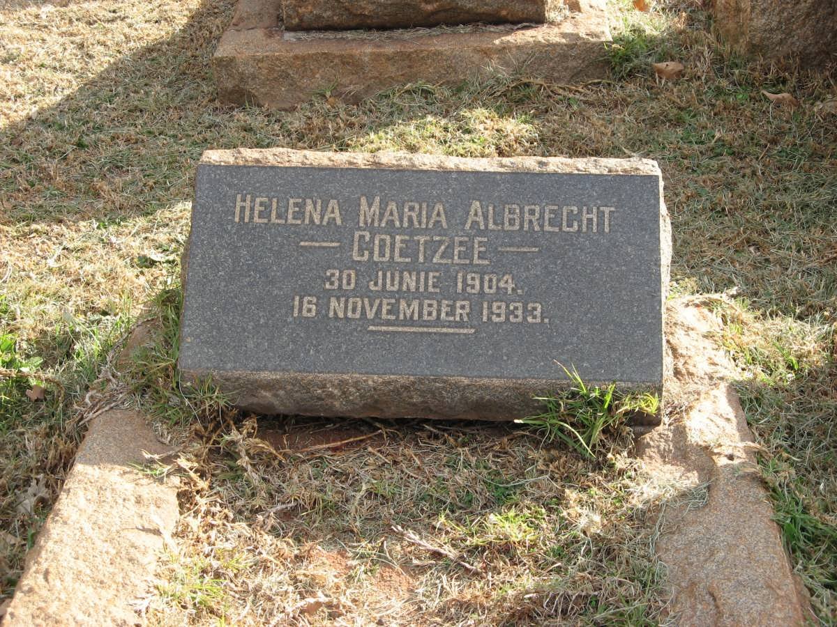 COETZEE Helena Maria Albrecht 1904-1933