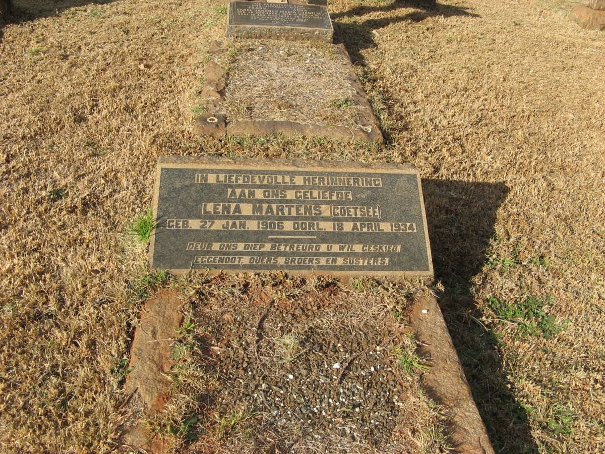 COETSEE Lena Martens 1906-1934