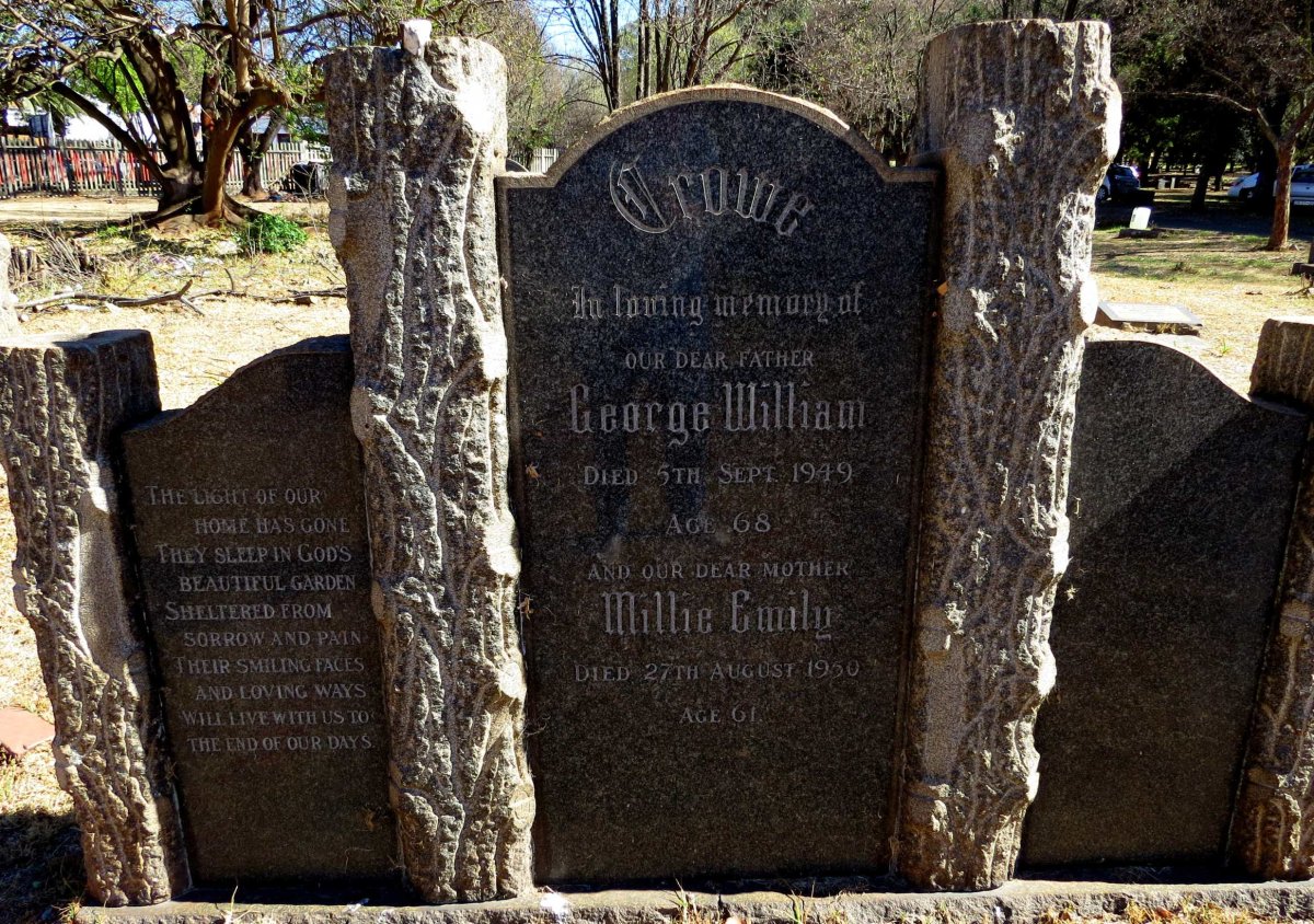 CROWE George William -1949 &amp; Millie Emily -1950