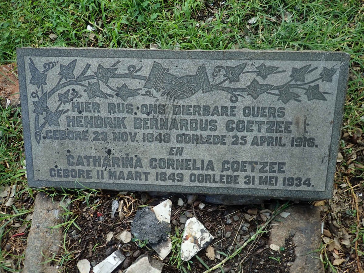 COETZEE Hendrik Bernardus 1848-1916 &amp; Catharina Cornelia 1849-1934