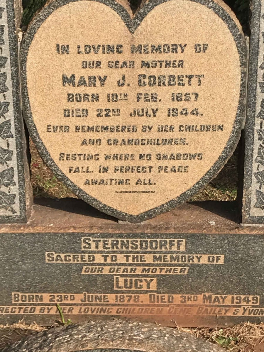 CORBETT Mary J. 1857-1944 :: STERNSDORFF Lucy 1878-1949