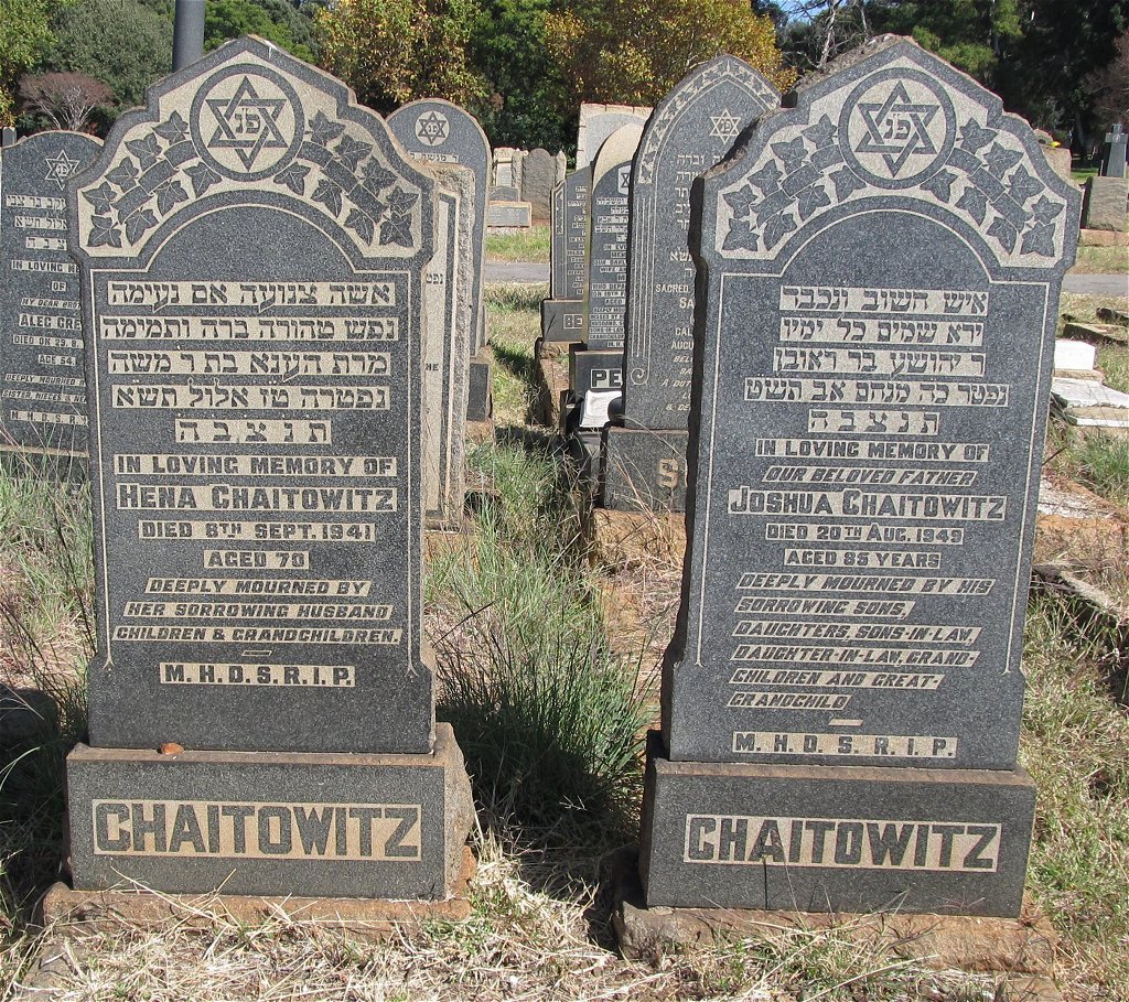 CHAITOWITZ Joshua -1949 &amp; Hena -1941