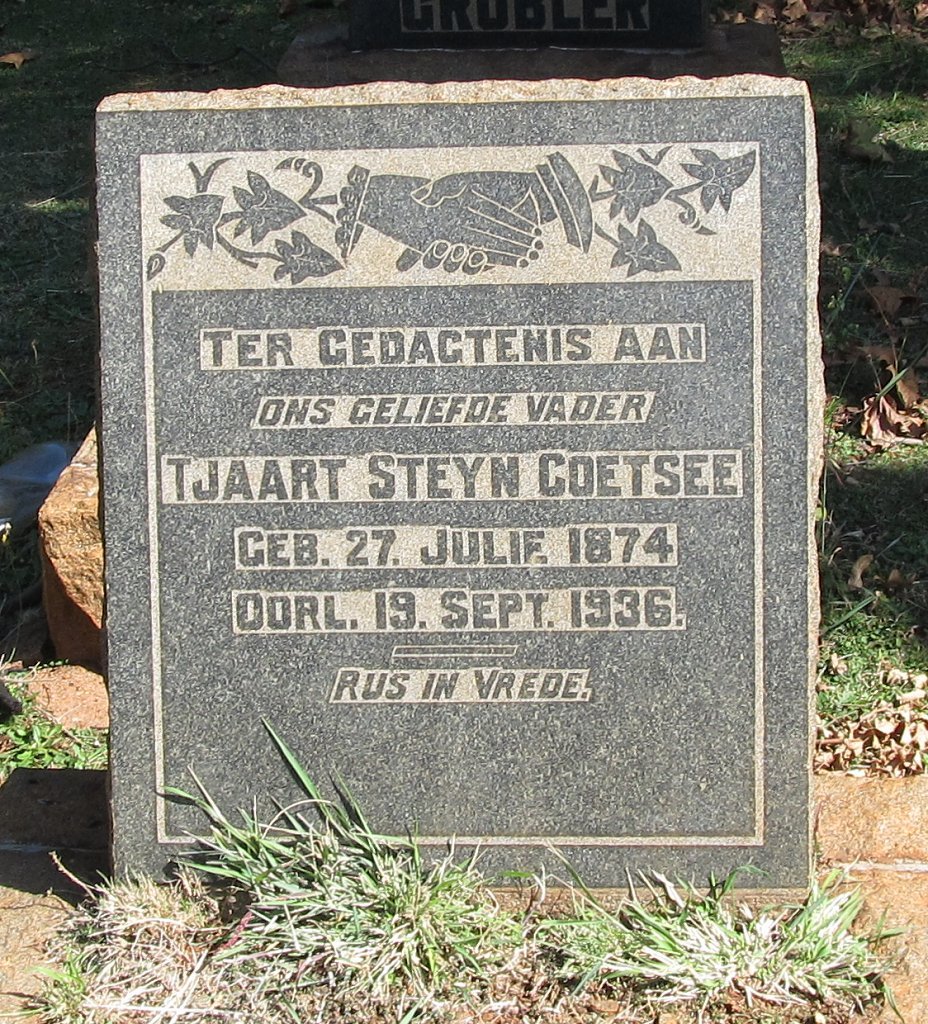COETSEE Tjaart Steyn 1874-1936