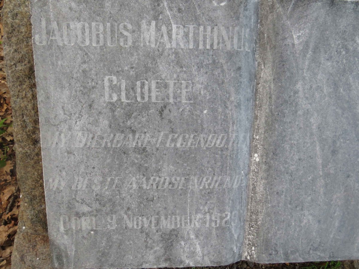 CLOETE Jacobus Marthinus -1929