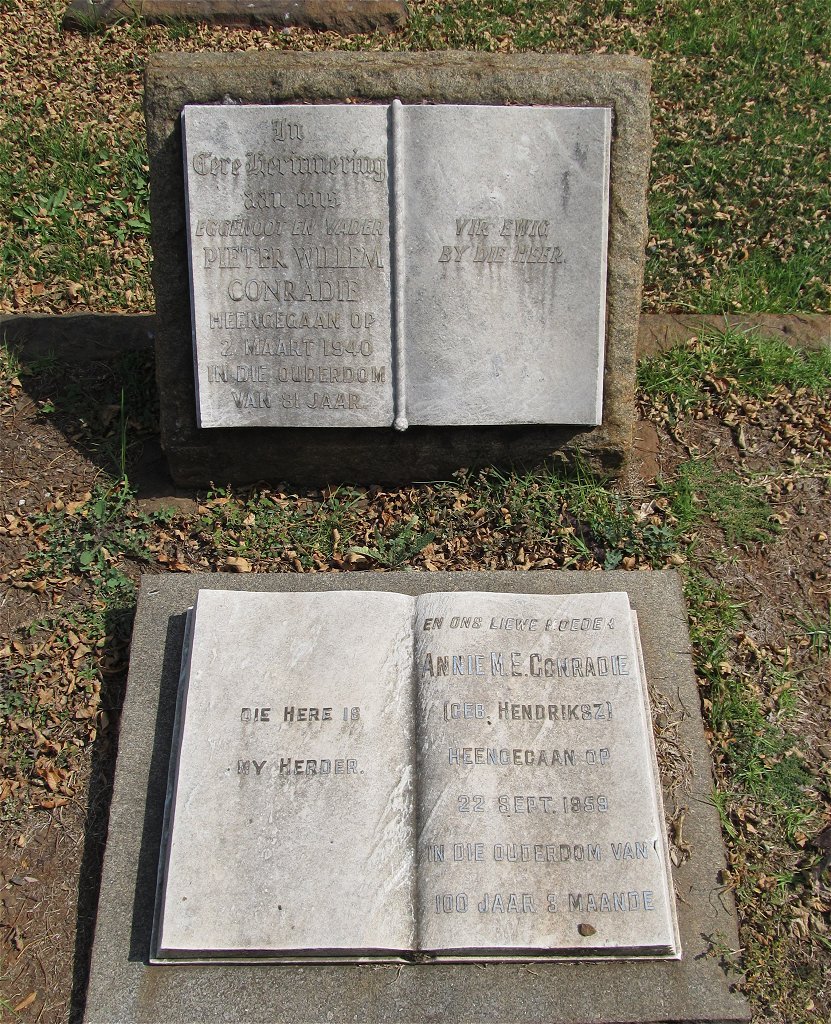 CONRADIE Pieter Willem -1940 &amp; Annie M.E. HENDRIKSZ -1959