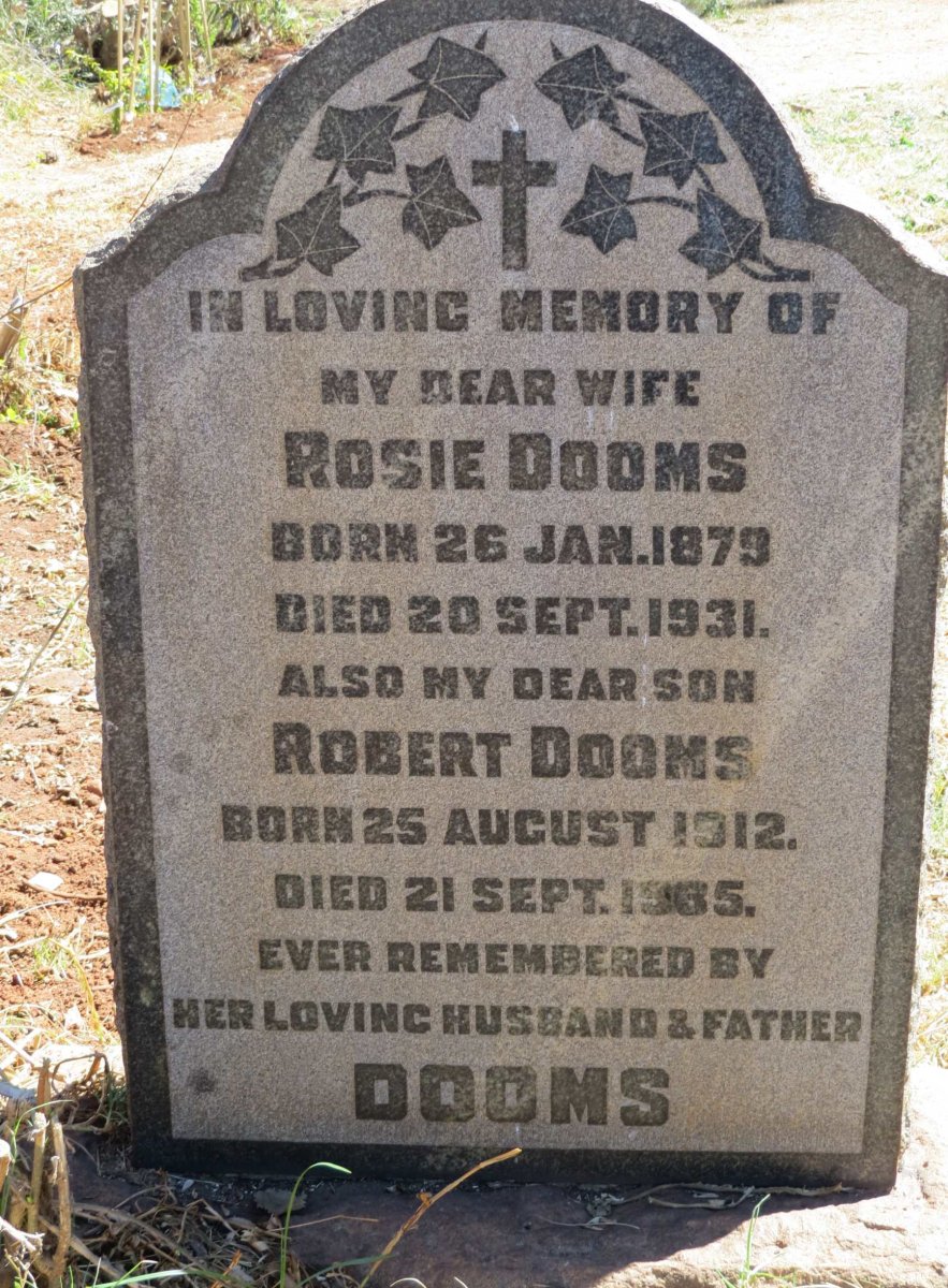 DOOMS Rosie 1879-1931 :: DOOMS Robert 1912-19?5