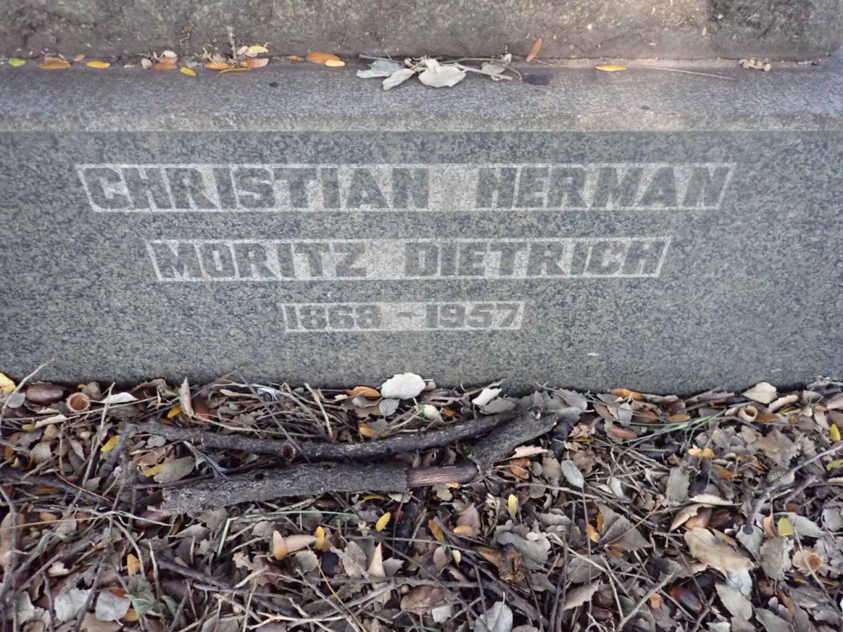 DIETRICH Christian Herman Moritz 1868-1957