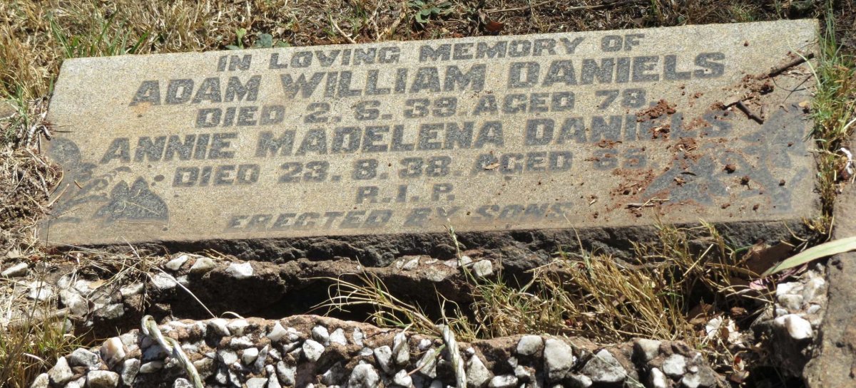 DANIELS Adam William -1939 &amp; Annie Madelena -1938