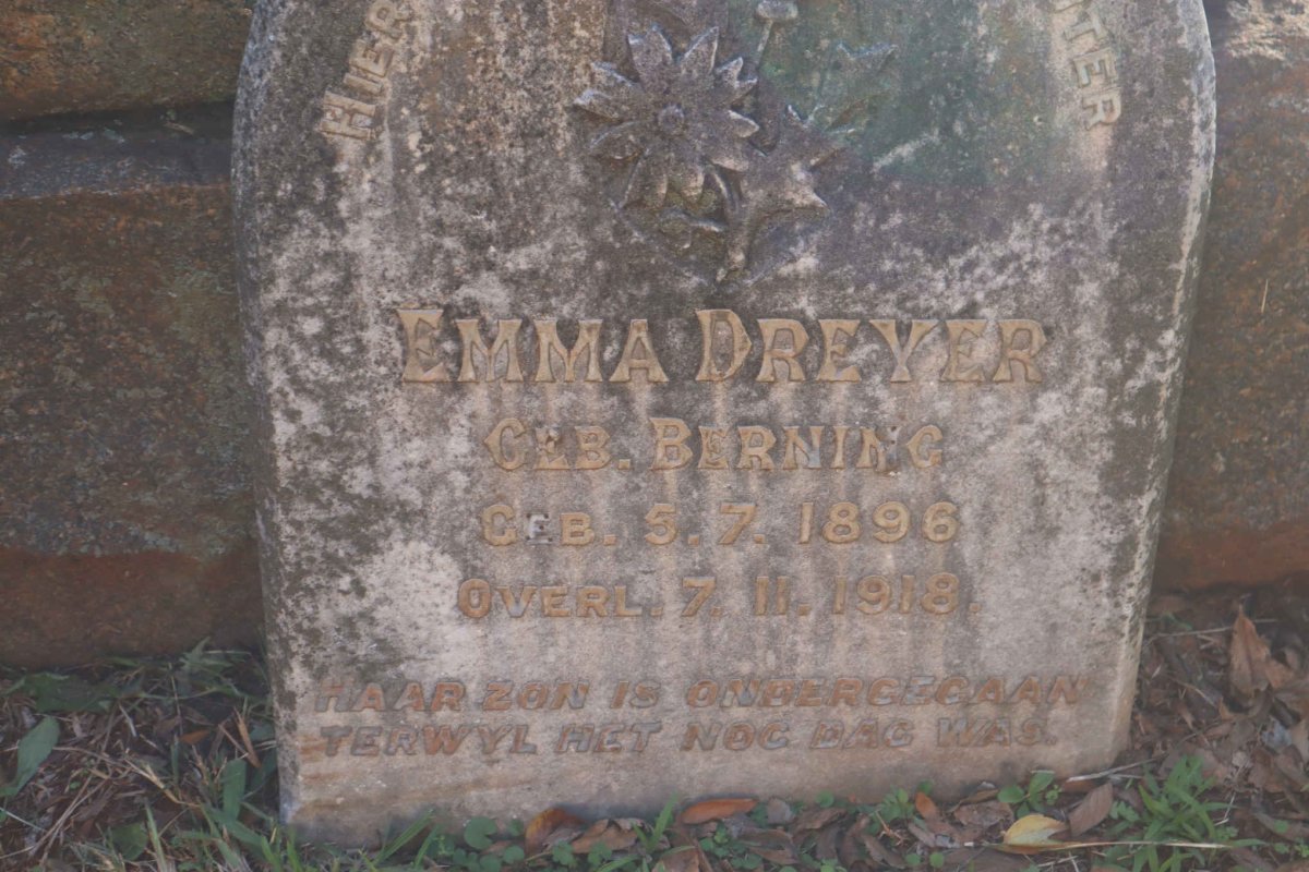 DREYER Emma nee BERNING 1896-1918