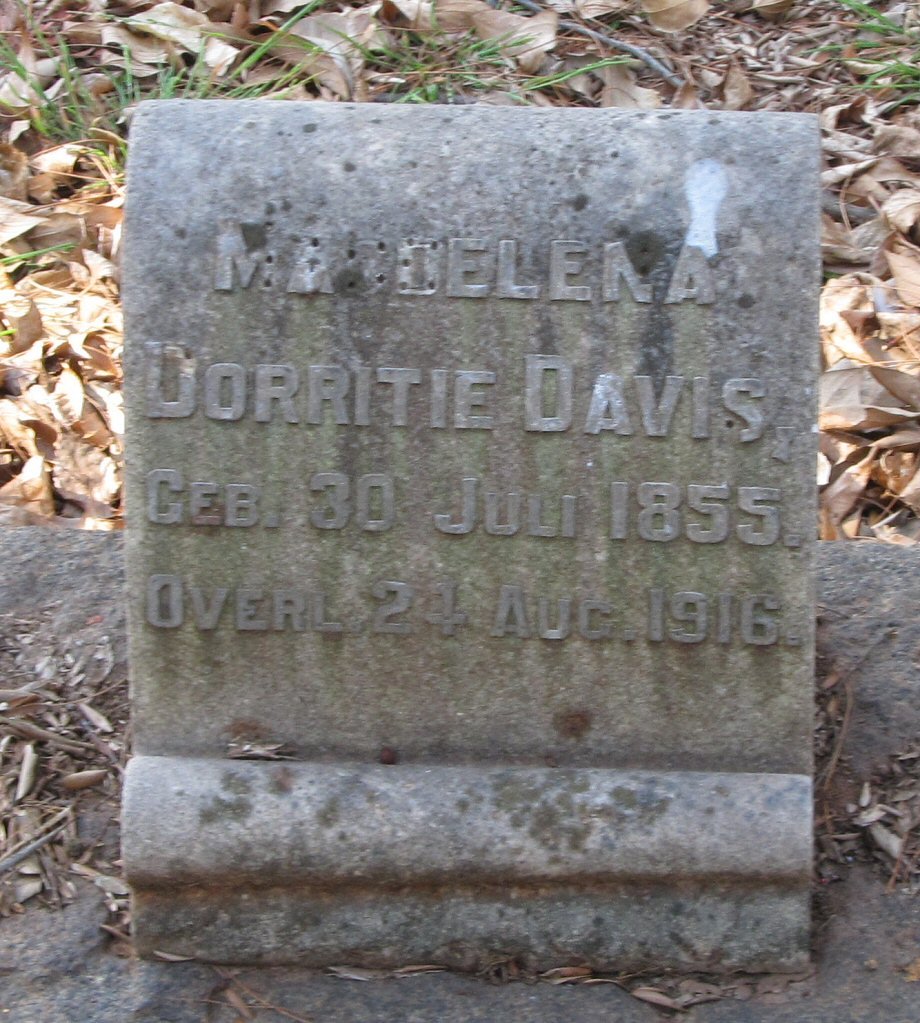 DAVIS Magdelena Dorritie 1855-1916