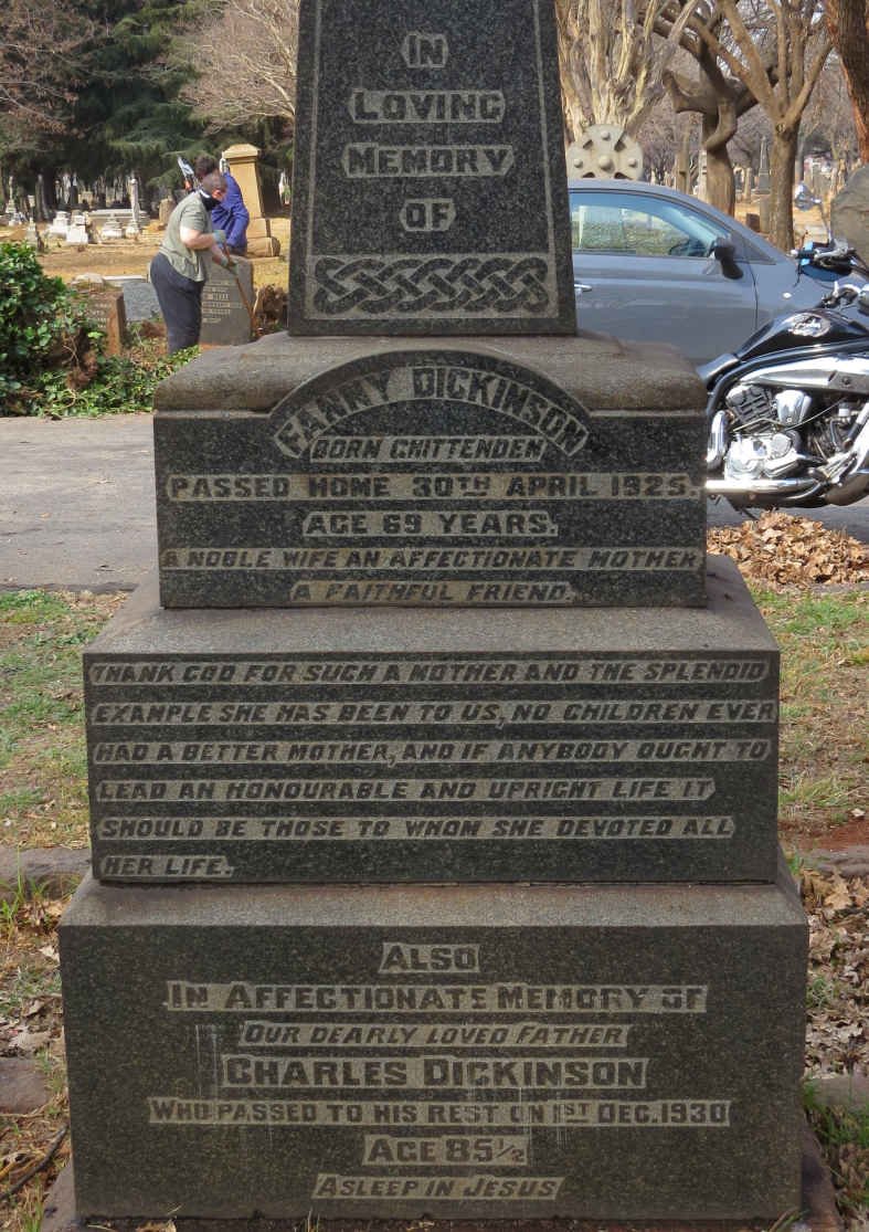 DICKINSON Charles -1930 &amp; Fanny CHITTENDEN -1925
