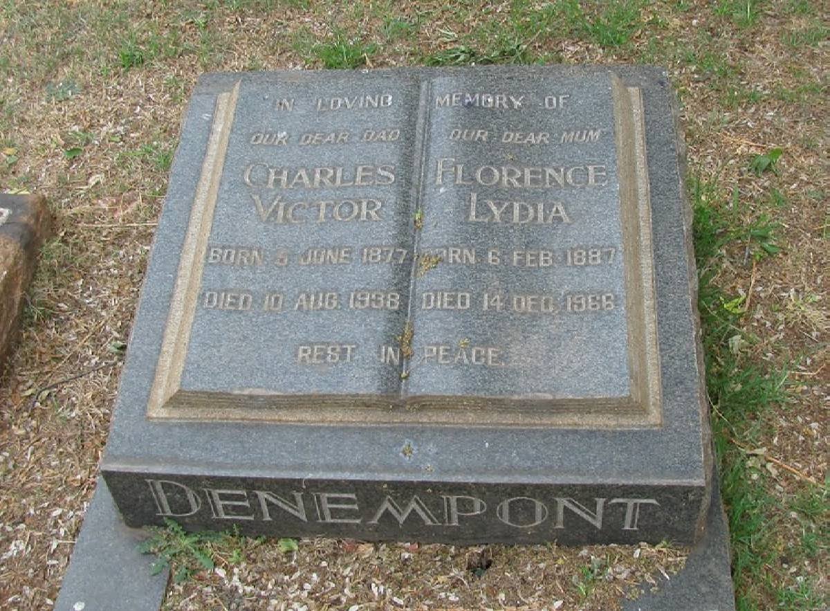 DENEMPONT Charles Victor 1877-1938 &amp; Florence Lydia 1887-1966